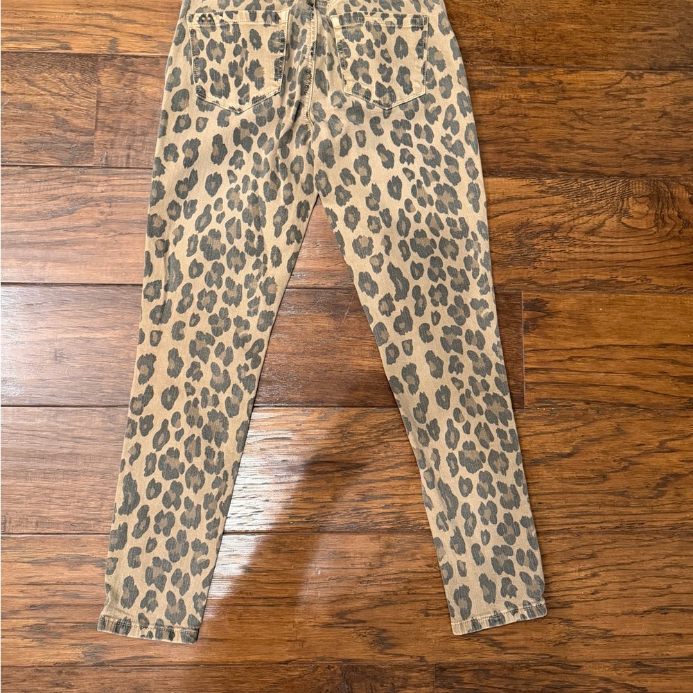 Blank NYC Beige Leopard Print Skinny Jeans